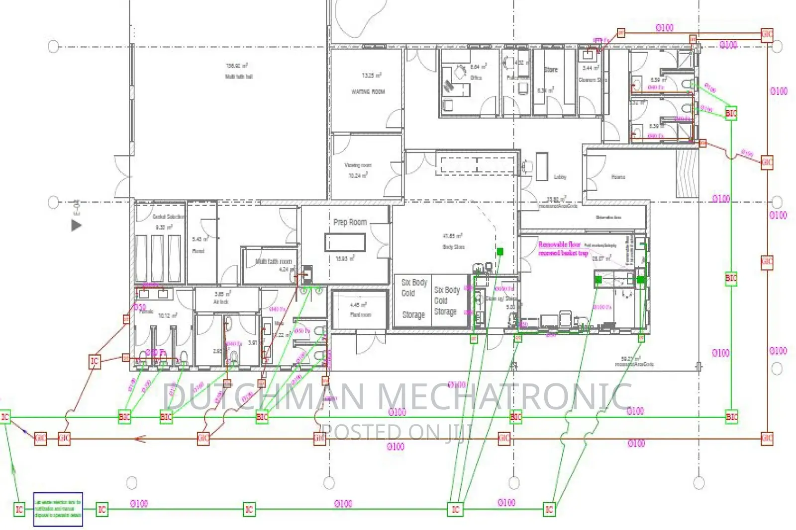 Mechanical, Electrical Plumbing Service Drawings