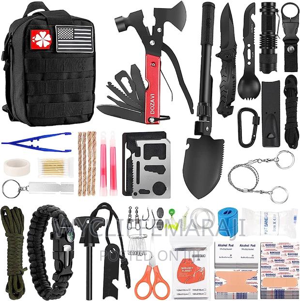 142pcs Camping Survival Kit and First Aid Kit