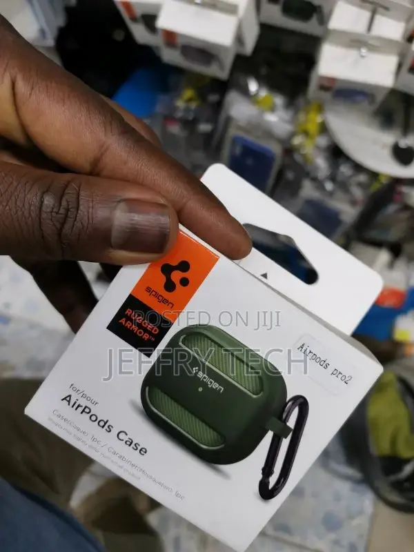 Airpods Pro 2 High Quality Rugged Armor Silicone Case Green