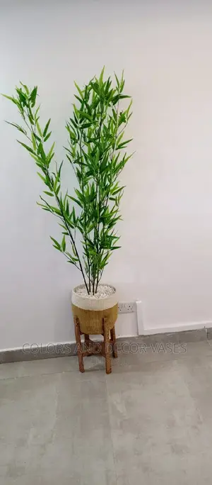 Bamboo Sticks, Basket With Pebble Stones & Wooden Stand