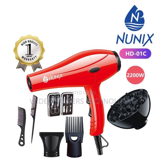 *Nunix HD-01C Red Blowdry With Accessoriess - main view