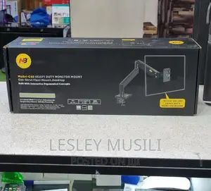 G40 Heavy Duty Monitor Mount Single Arm Flexi Mount.Desktop
