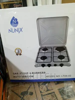 Nunix LT04-02 Table Top 3 Gas + 1 Electric Burner Stove