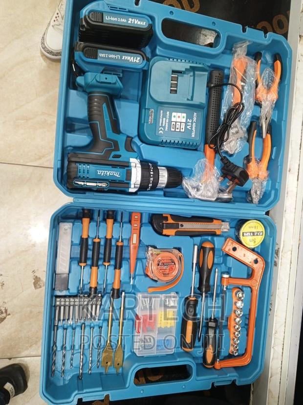 Makita 21v Electric Drill and 47 Piece Drill Bit Tool Set