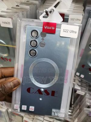 Luxury Magsafe Samsung S22 Ultra Silicone Back Cover - thumbnail 2