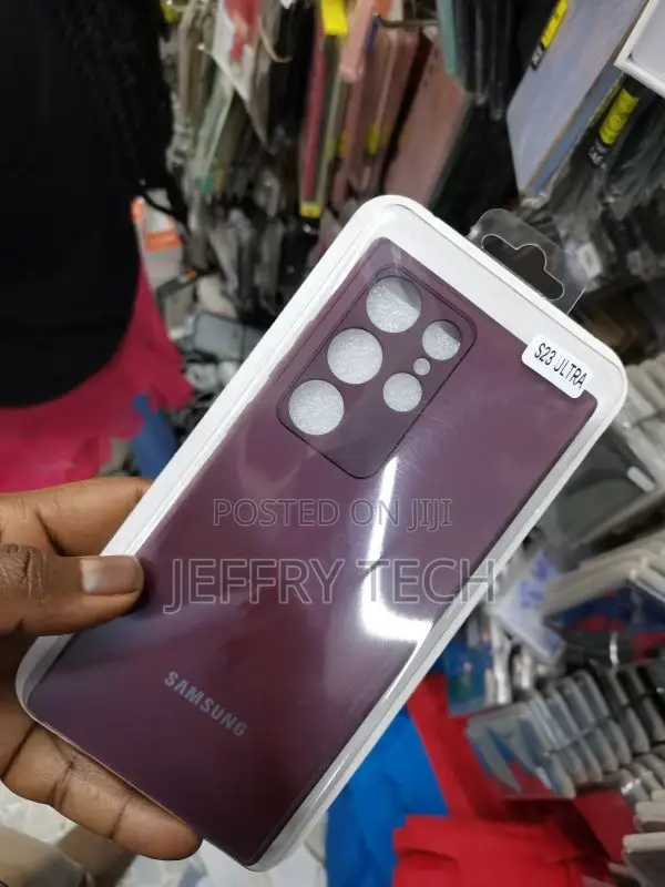 Samsung Galaxy S23 Ultra 5G Cover -Maroon Glass Soft Silicon