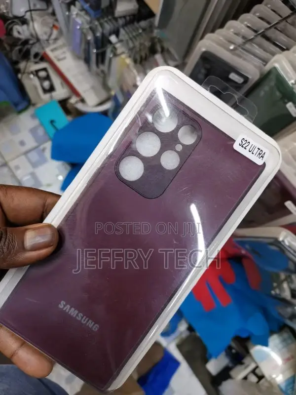 Samsung Galaxy S22 Ultra 5G Cover Maroon Frosted Glass Soft
