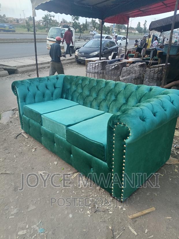 Chester Seat, 3 Seater Green. - main view