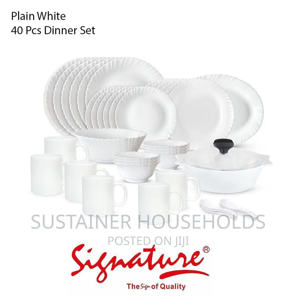 Plain White *Signature 40 PCS Dinner Set*