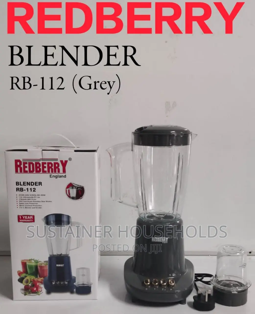 *Redberry 2in1 Blender* *Rb 112