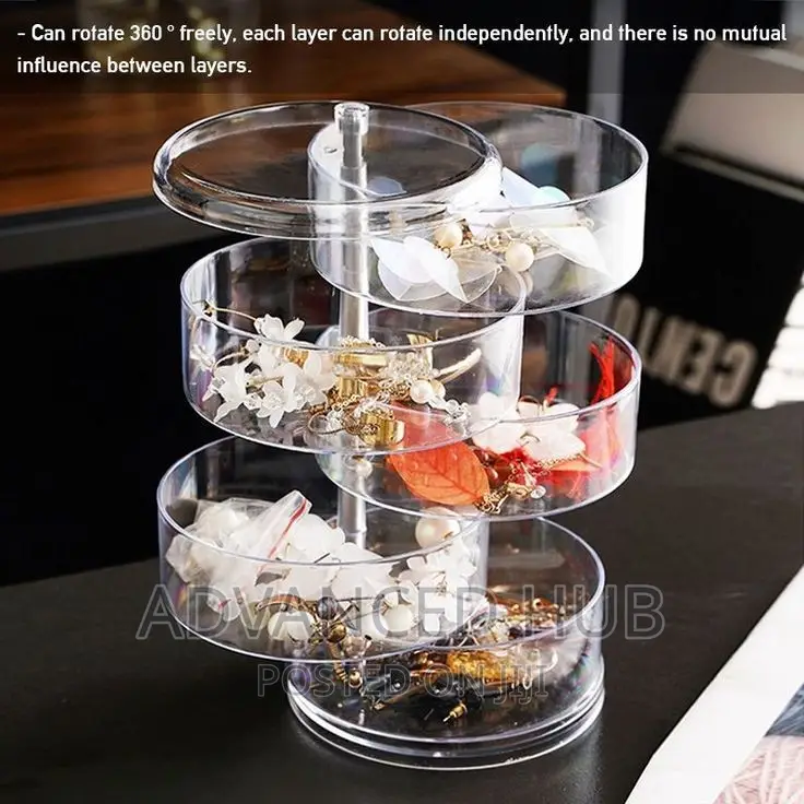5 Layers Acrylic Rotating Jewellery Organizer