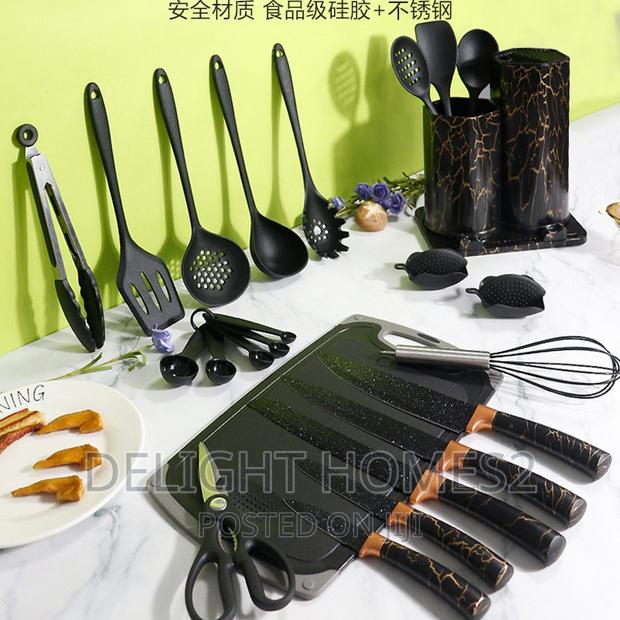 25 PCS Marble Silicone Spoon Set