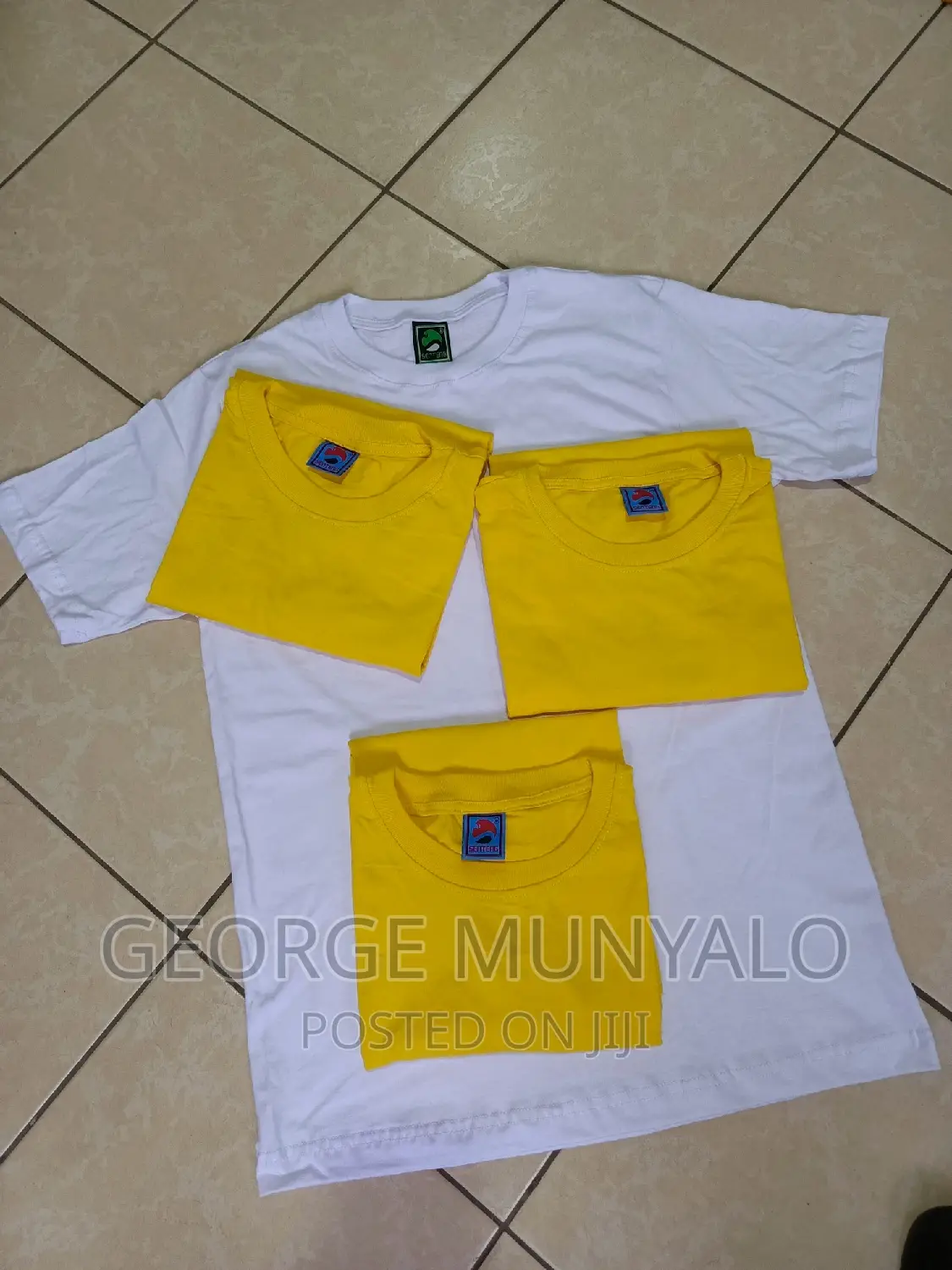 Unisex Yellow Plain T-Shirts, Round Neck T-Shirts