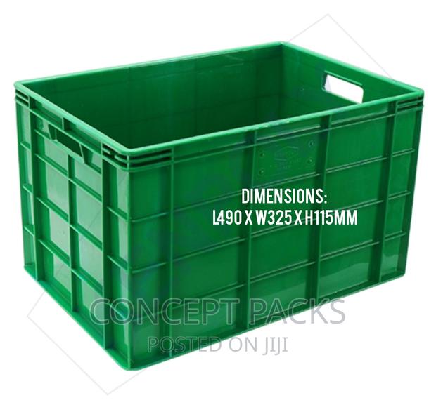 Green Kenpoly Polystack Plastic Crate 360 - main view