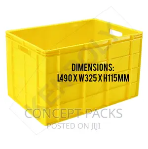 Yellow Kenpoly Polystack Plastic Crate 360