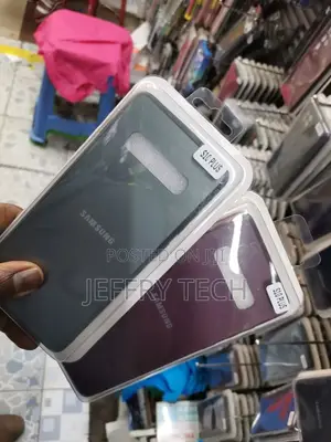 Samsung Galaxy S10 Plus Cover Green Frosted Glass Hard Sili