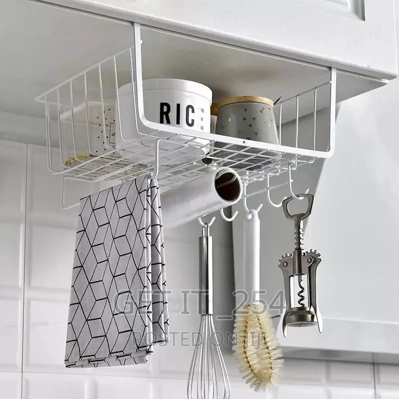 3 in 1 Metallic Under Shelf Organizer