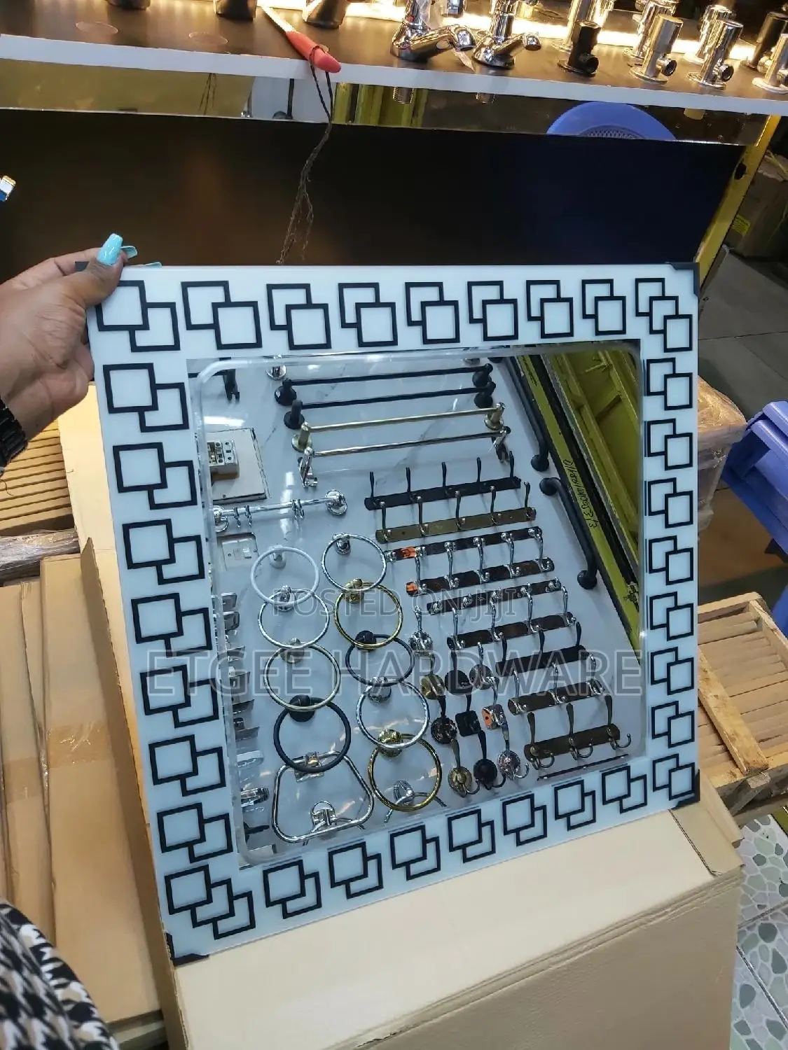 Decorated Square Mirror