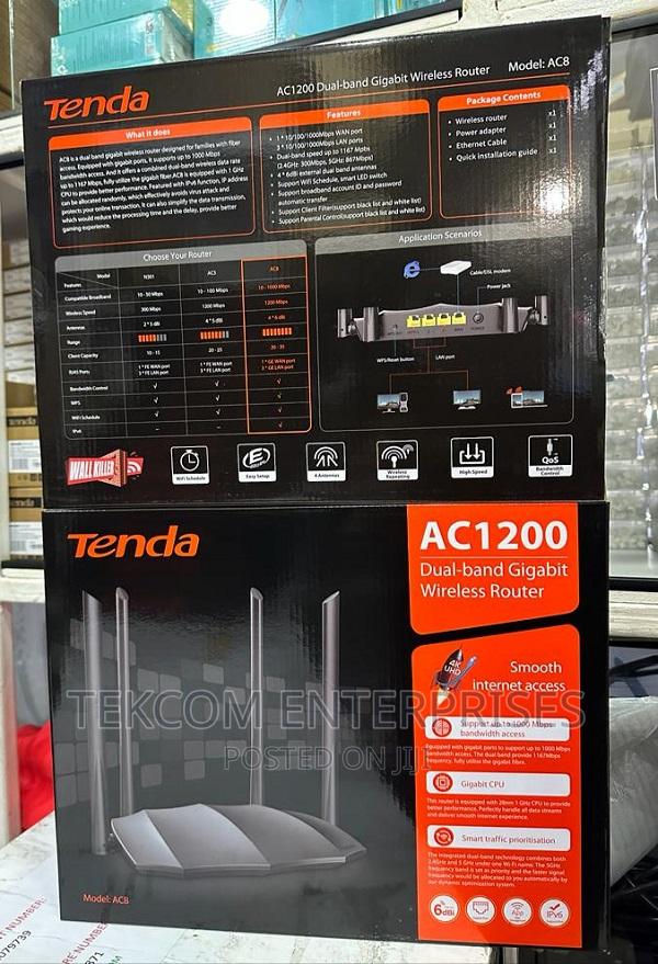 Tenda AC8 AC1200 Dual-Band Gigabit Wireless Router