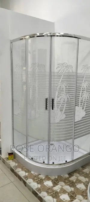 White Semi Circle Shower Cubicle