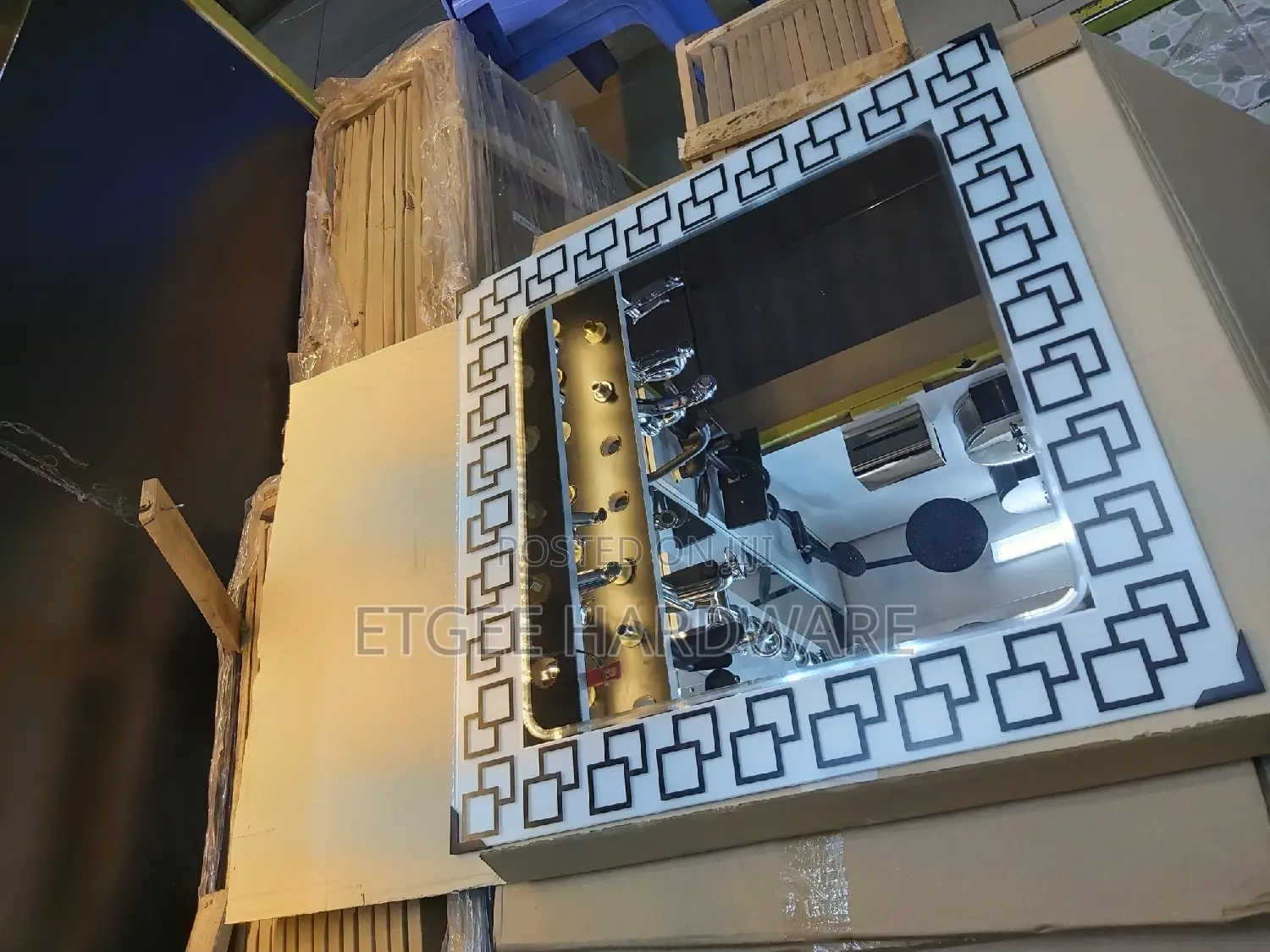 Decorated Square Mirror