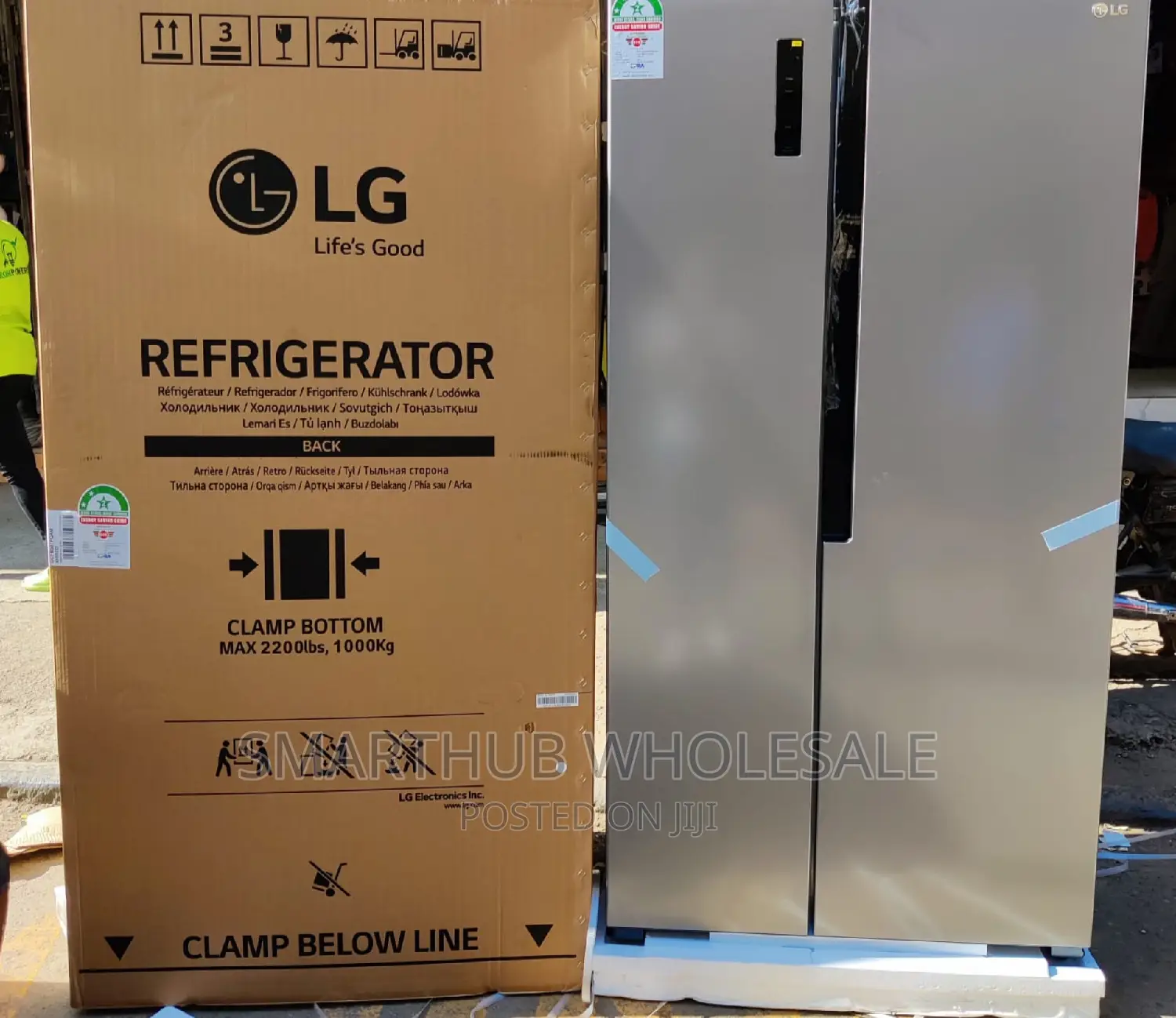 *Lg Side by Side Fridge 519litres Non Frost