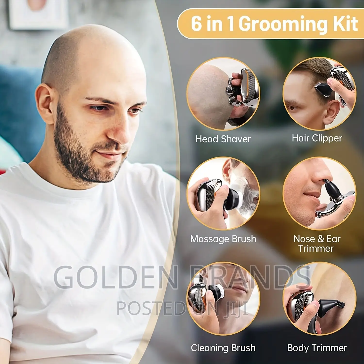 Men's Electric Shaver 6 in 1 Waterproof Trimmer