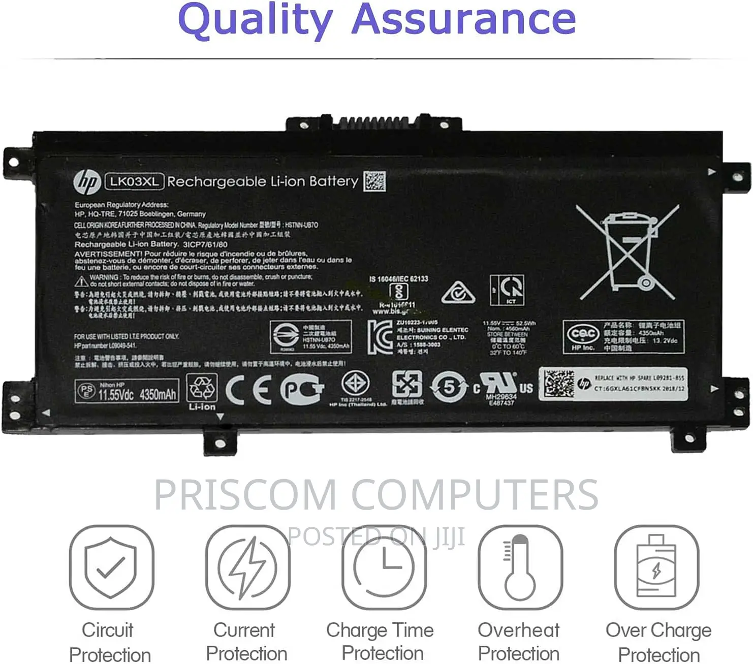 HP Lk03xl Battery for HP ENVY X360 15-Bp 15-Bq 15-Cn 15-Cp