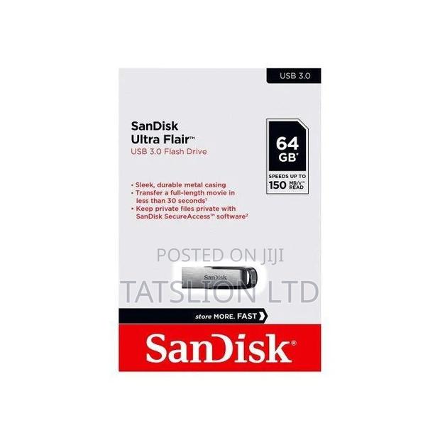 Sandisk 64gb Ultra Flair Metallic Flash Disk/High Speed