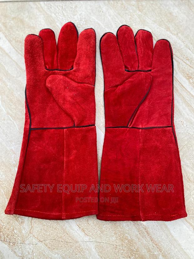 Quality Leather Welding Protective Gloves 16inches - thumbnail 2