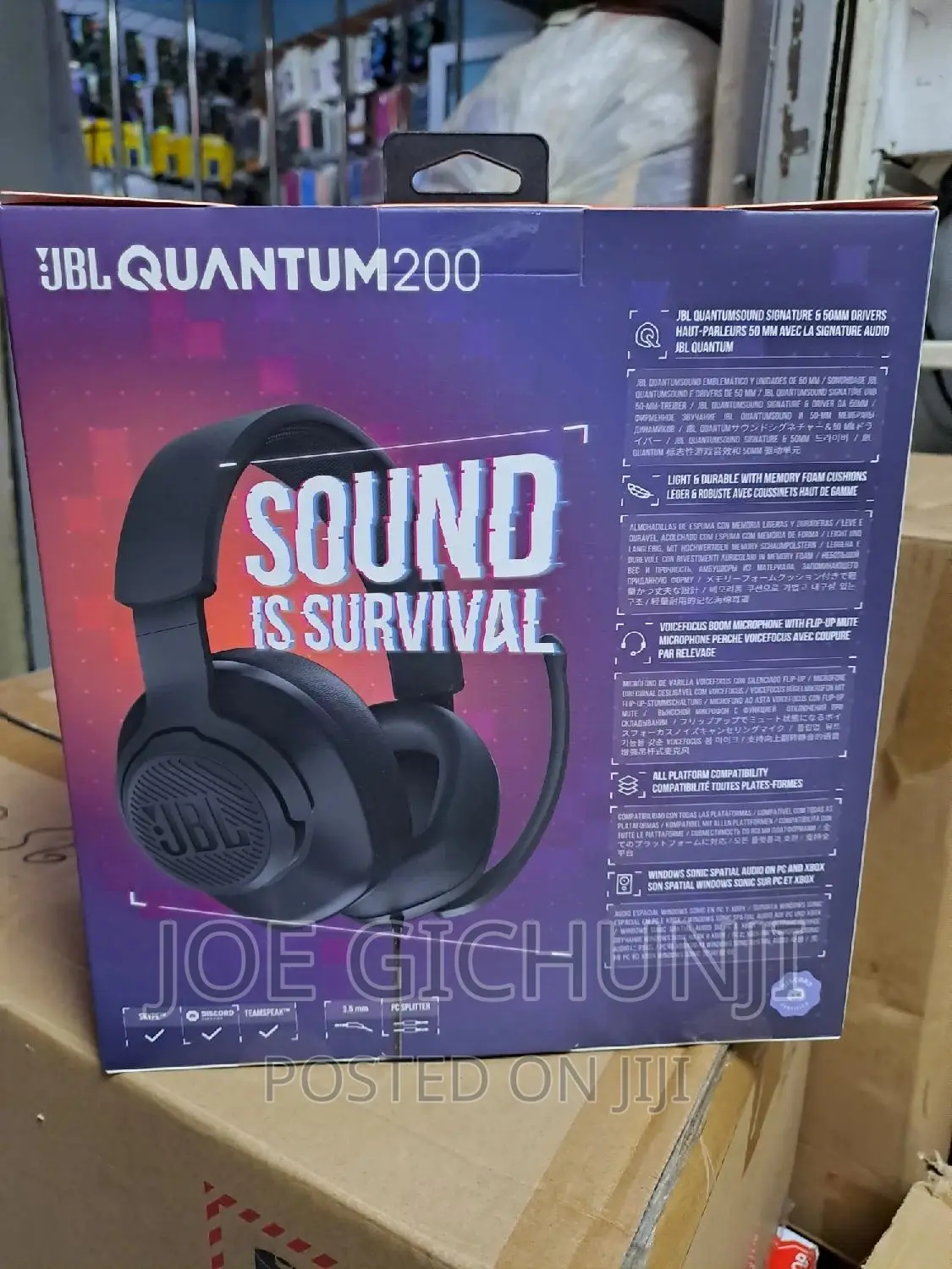 JBL Quantum 200 – Wired Over-Ear Gaming Headphones