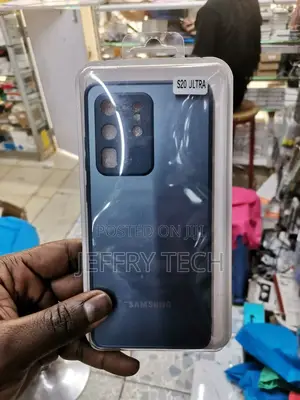 Samsung Galaxy S20 Ultra 5G Cover Blue Frosted Glass Soft Si
