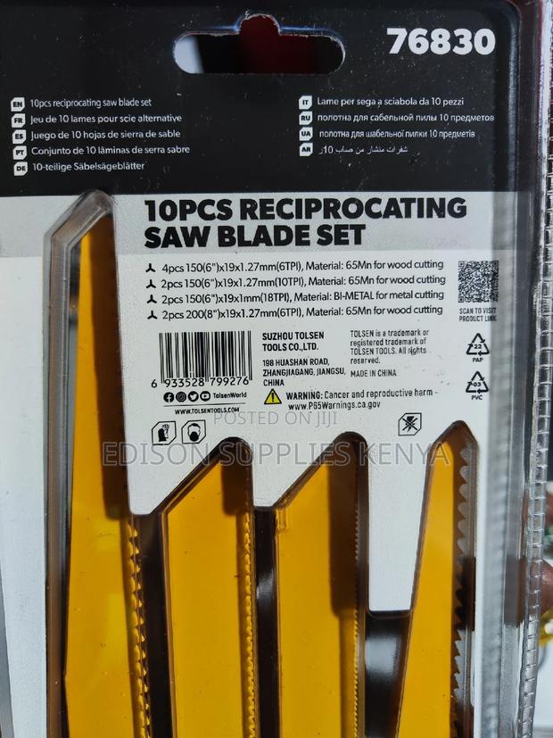 Tolsen Reciprocating Saw Blades Set 10pcs 76830 - thumbnail 3