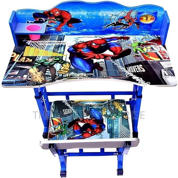 Wooden Kids Study Table With Metal Frame