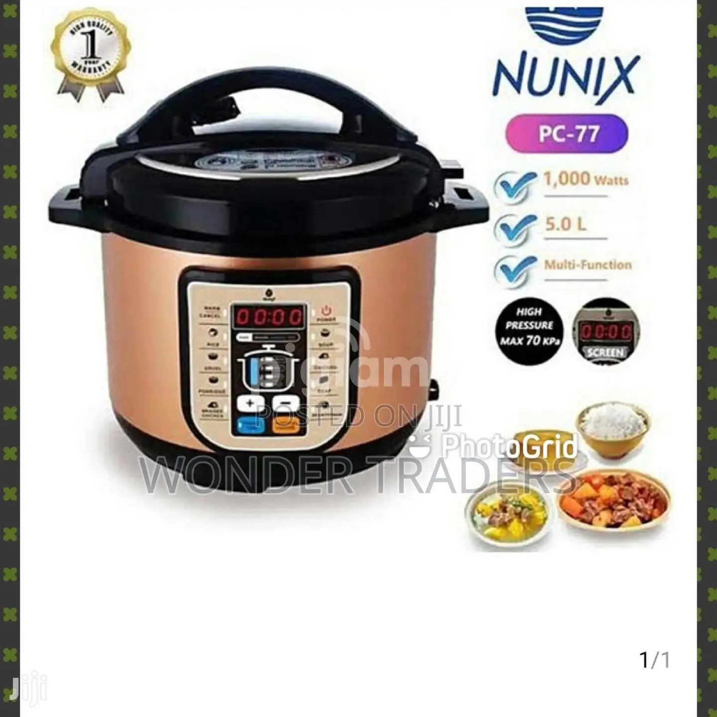 Nunix Pressure Cooker Pc77