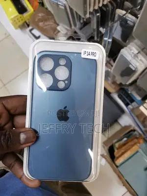 iPhone 14 Pro Blue Glass Soft Silicone Border Case Camera Pr