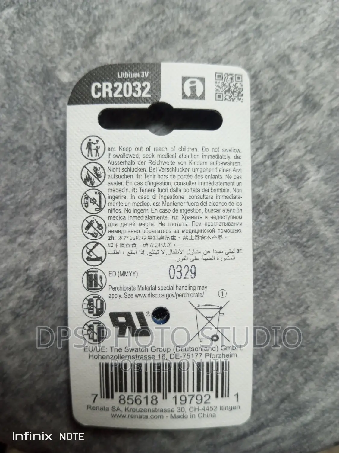 Renata CR2032 Battery