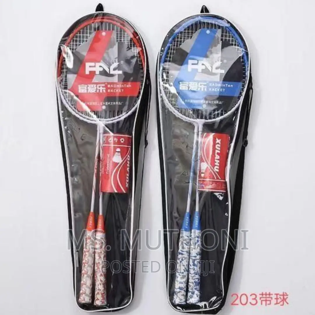 A Pair of Badminton Racket Plus 2 Pieces Shuttlecocks