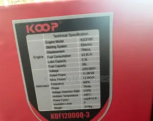 Koop Generator 12kva Available