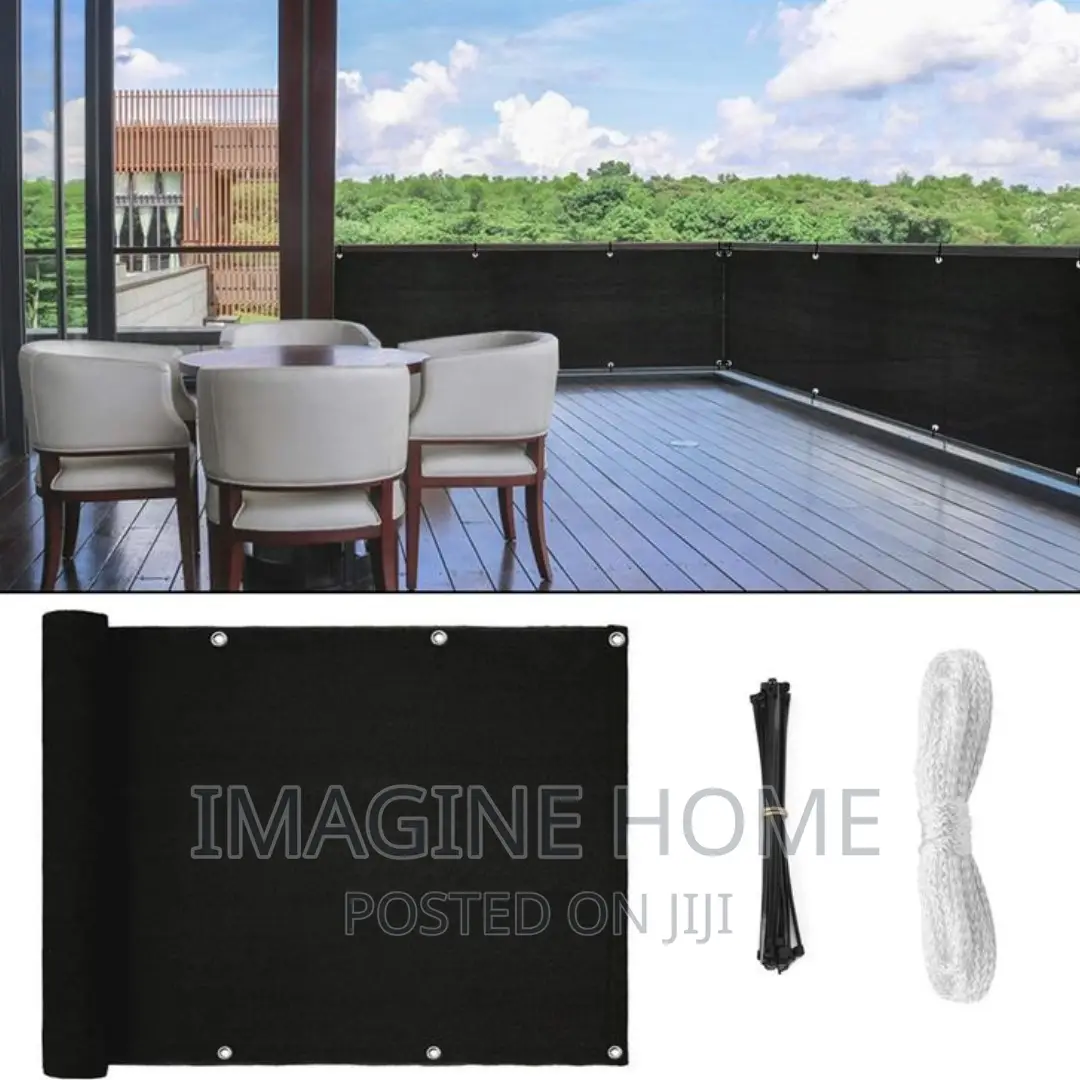 Black Balcony Privacy Shield