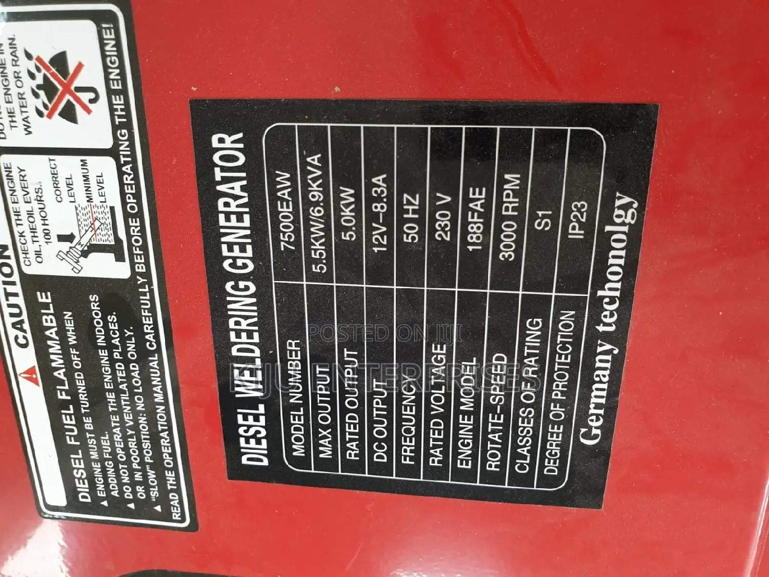 Cigma Uk Generator 7kva Available