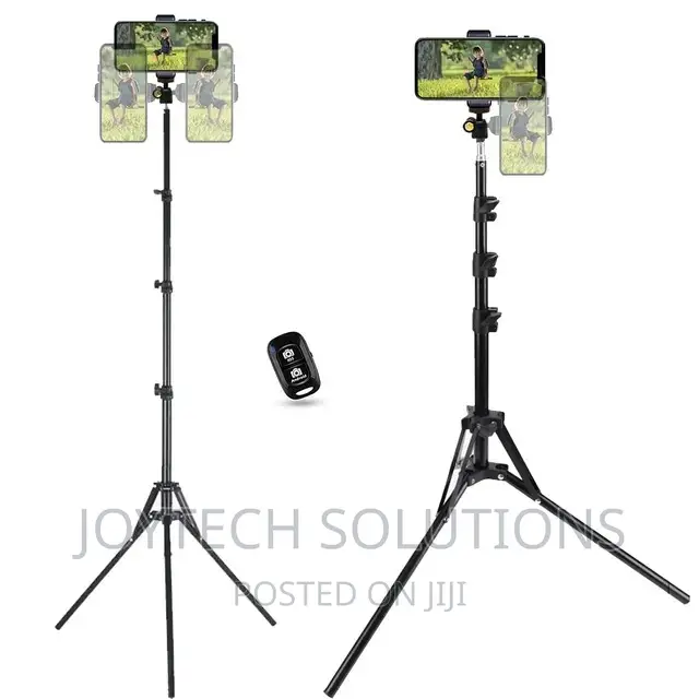 2.1 Meter High Phone Tripod With Bluetooth Shutter, Holder.