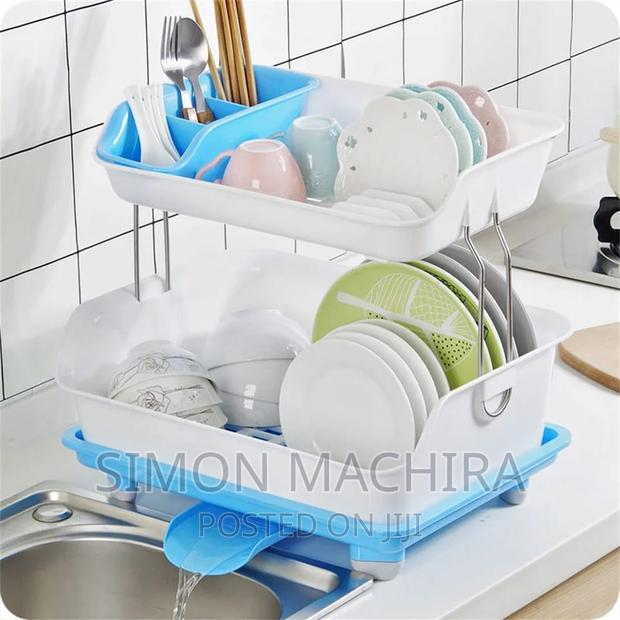 2 Tier Plastic Dish Rack - main view