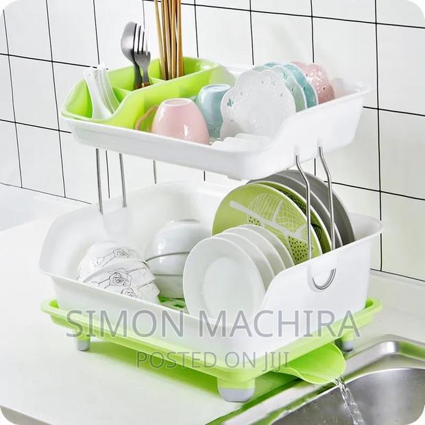 2 Tier Plastic Dish Rack - thumbnail 2