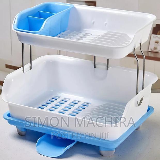 2 Tier Plastic Dish Rack - thumbnail 3