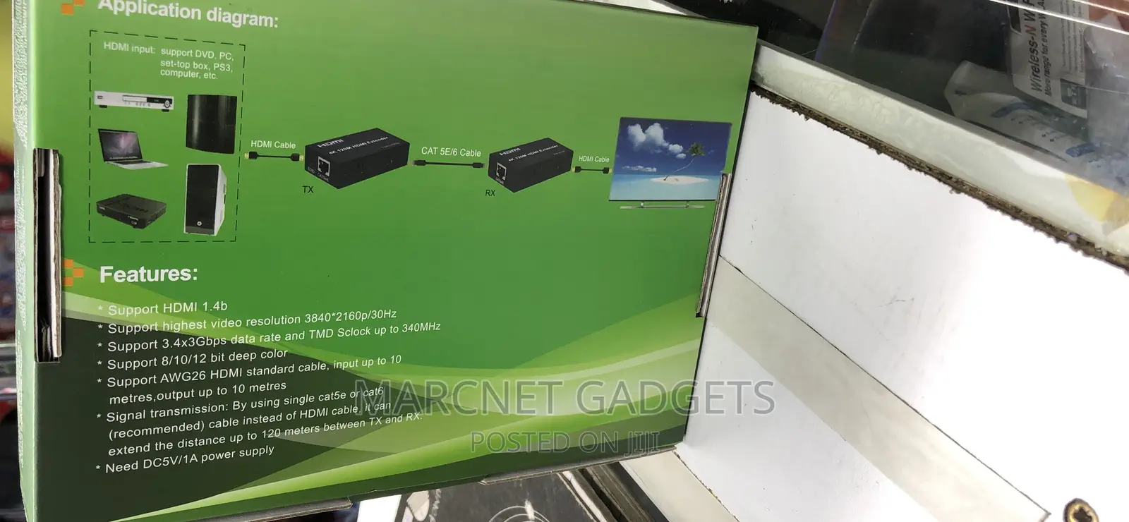  Hdmi Extender 120m Over Rj45 Cat 6powered