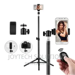 Adjustable 2.1M Phone Tripod Stand With Bluetooth Shutter