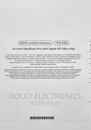New Apple MacBook Pro 2023 M3 Max 14-Inch 36GB Apple M3 Max SSD 1T