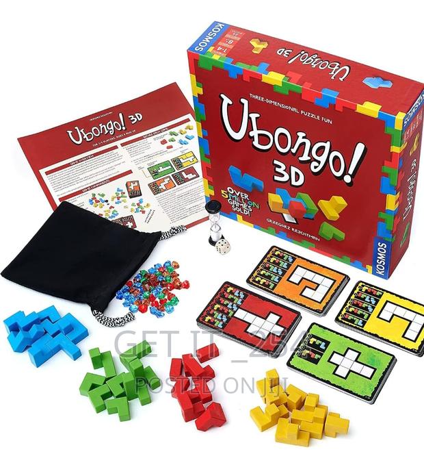 UBONGO Geometrical Puzzle Game With Three Dimensional Blocks
