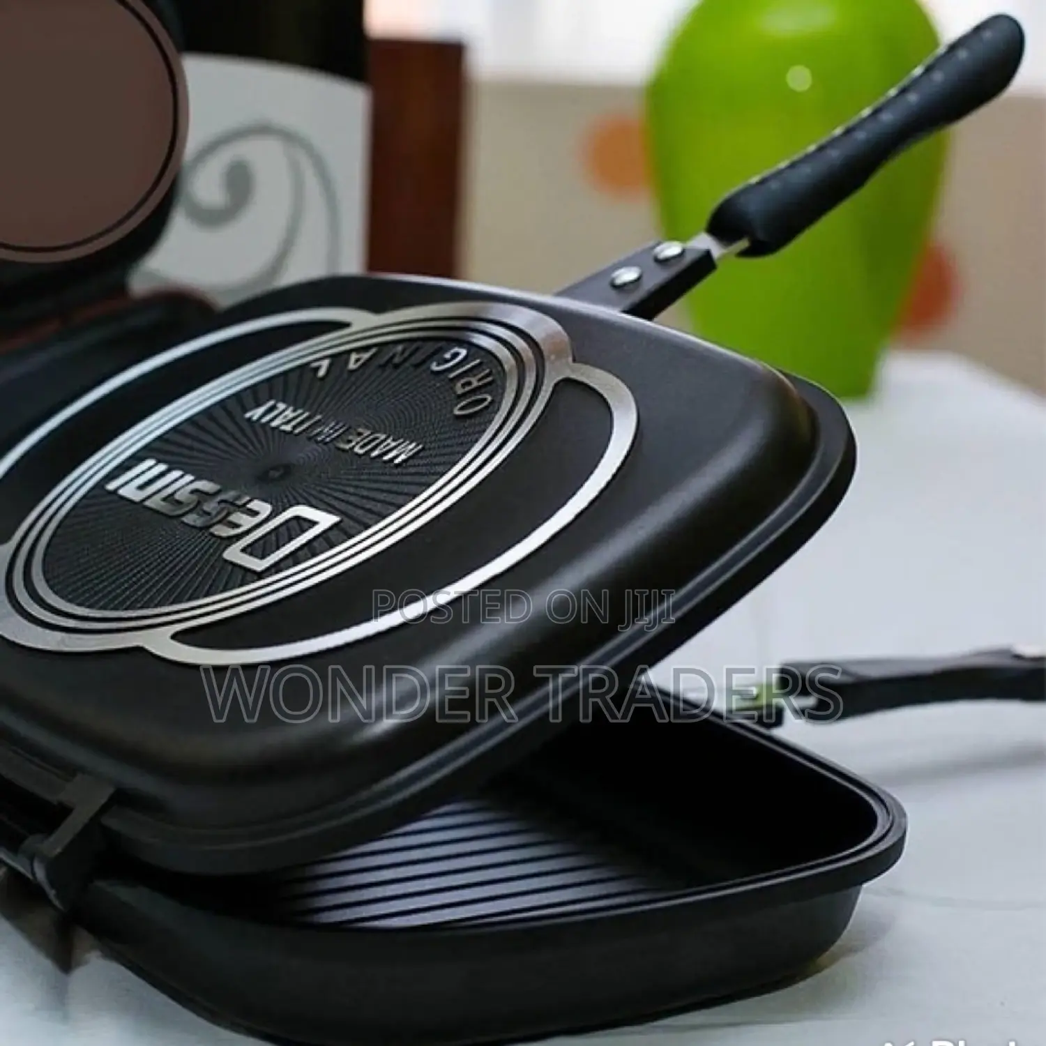 40 Cm Dessini Double Grill Pan Black